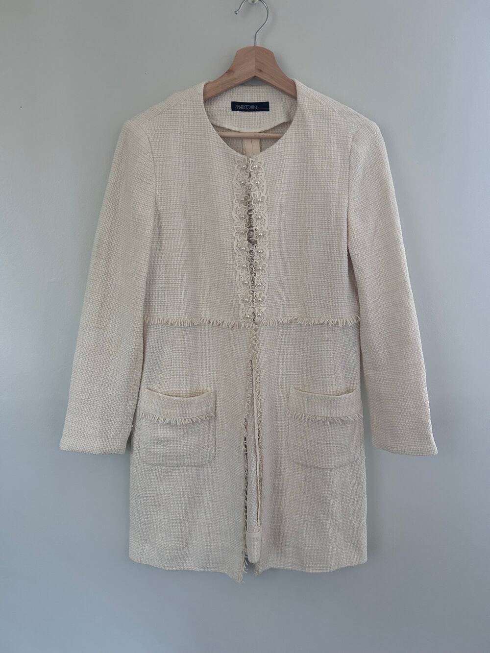 Marc Cain Size 3 US 6 / Medium Designer Luxury Knit Jacket Cardigan Dress